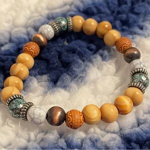 Artisan Beaded Bracelet - Earthy Tones